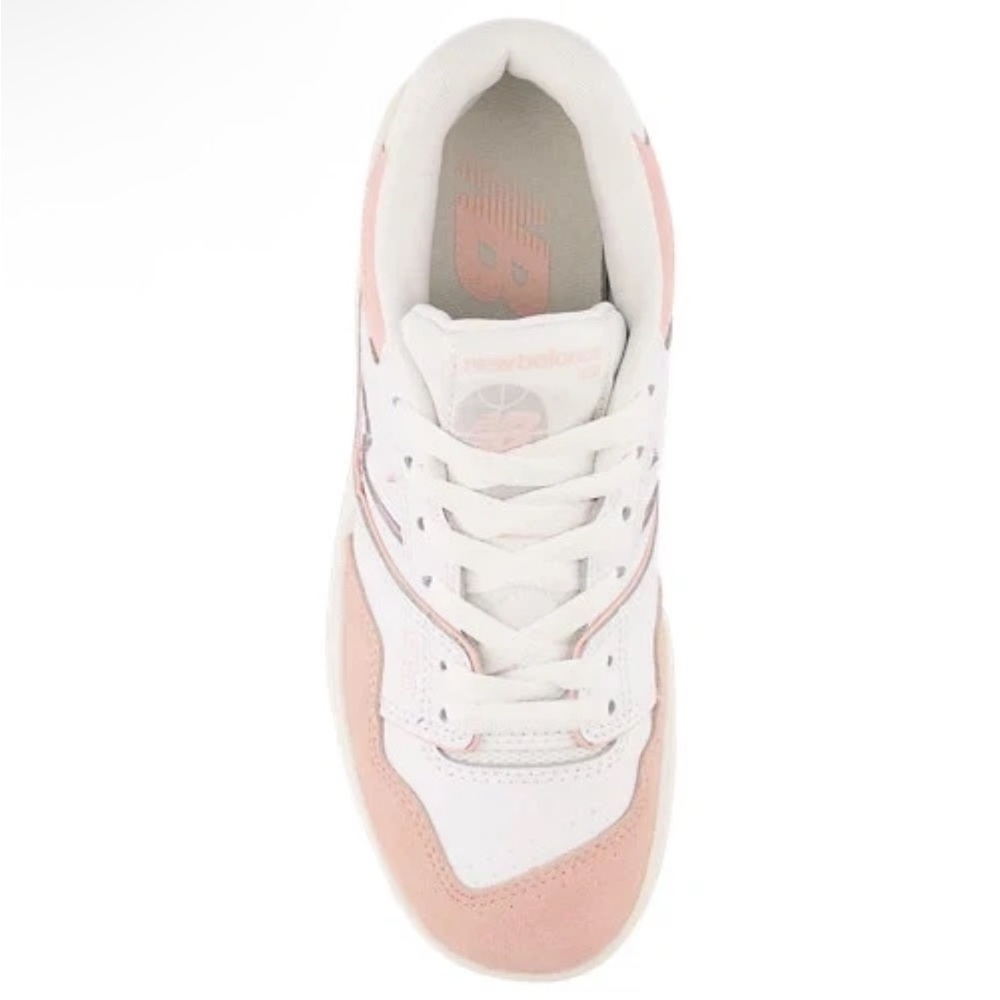 New Balance 550 Women's Pink and White Sneakers - Picture 2 of 4